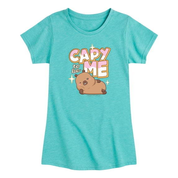 CapyFun - Capybara Capy To Be Me - Toddler Girls Fitted Short Sleeve T-Shirt