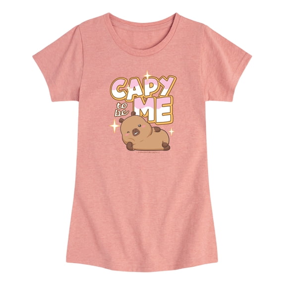 CapyFun - Capybara Capy To Be Me - Toddler Girls Fitted Short Sleeve T-Shirt