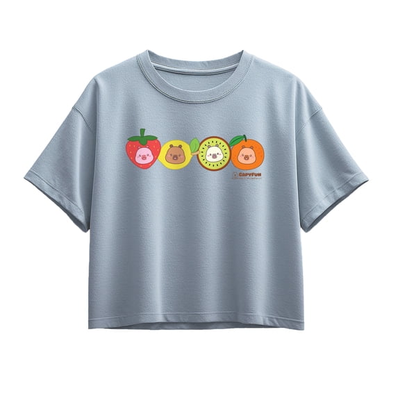 CapyFun - Capybara Capy Fruits - Youth Girls Boxy T-Shirt