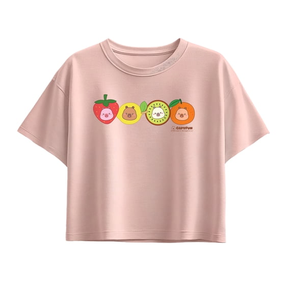 CapyFun - Capybara Capy Fruits - Youth Girls Boxy T-Shirt