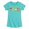 thumbnail image 1 of CapyFun - Capybara Capy Fruits - Youth Girls Fitted Short Sleeve T-Shirt, 1 of 4