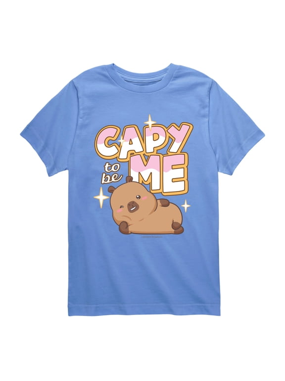- Capybara Capy to be Me - Youth Boys Short Sleeve Graphic T-Shirt
