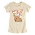 thumbnail image 1 of CapyFun - Capybara Capy to be Me - Youth Girls Fitted Short Sleeve T-Shirt, 1 of 4