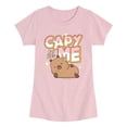 thumbnail image 1 of CapyFun - Capybara Capy to be Me - Youth Girls Fitted Short Sleeve T-Shirt, 1 of 4