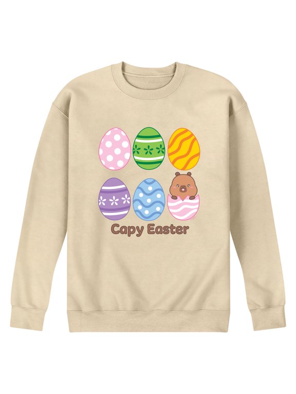 - Capybara Easter Eggs Men's Graphic Fleece Sweatshirt