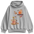 thumbnail image 1 of CapyFun - Capybara Fall Leaves - Women's Oversized Fleece Hoodie Sweatshirt, 1 of 3