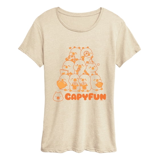 CapyFun - Capybara Pyramid Women's Short Sleeve Graphic T-Shirt