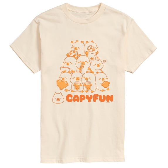 CapyFun - Capybara Pyramid Short Sleeve Graphic T-Shirt