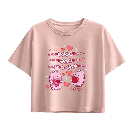 CapyFun - Capybara Valentine's Charm Bracelet - Youth Girls Boxy T-Shirt