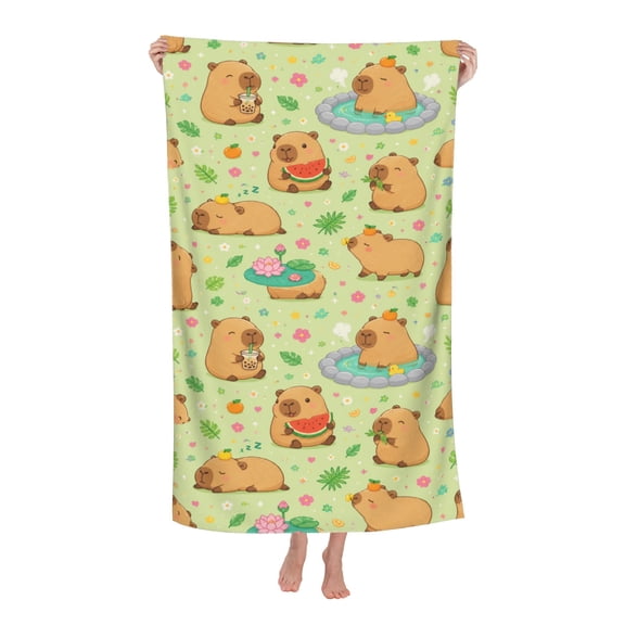 Capybara 1 Soft Bath Towels Absorbent Bathroom Towel for Beach Hotel Gym Spa Shower