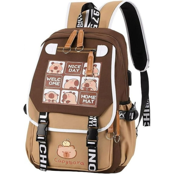 Capybara Backpack, Cute Capibara Backpacks Kawaii Kapibara Stuff Large Cartoon Capybara Bag Ita Bag
