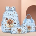 thumbnail image 1 of Capybara Backpack Cute Kawaii Backpack 3Pcs Set with Lunch Bag and Pencil Case, Funny Going Out Cartoon Laptop Travel Bag, 1 of 5
