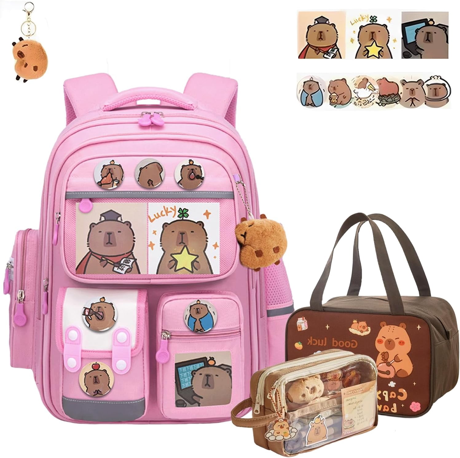 Capybara Backpack Mochila Capybara Cute Kawaii Kapibara Daypack Funny ...