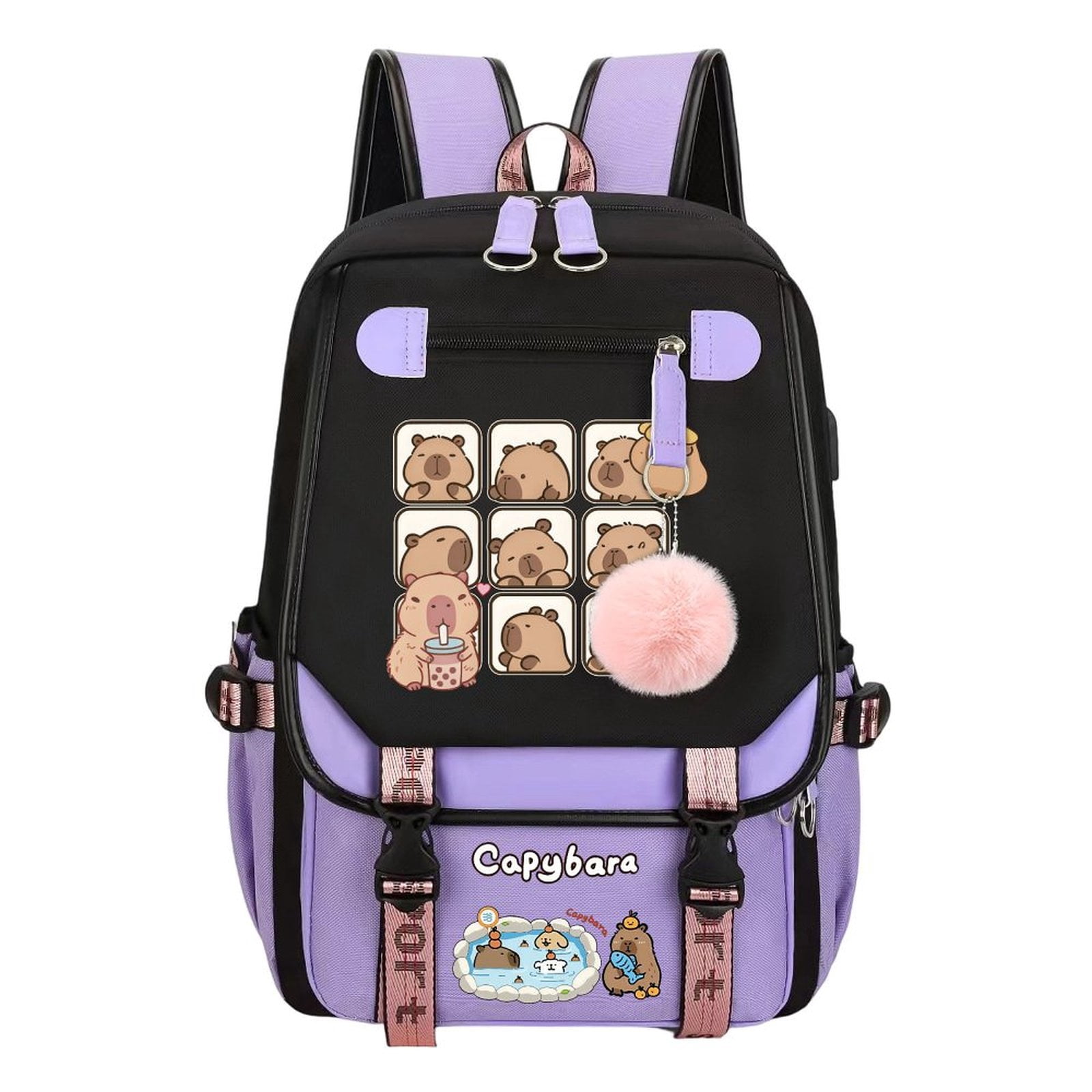 Lushandy Capybara Backpack - Cute Kawaii Cartoon Backpack For Women, Large Capacity Daypack