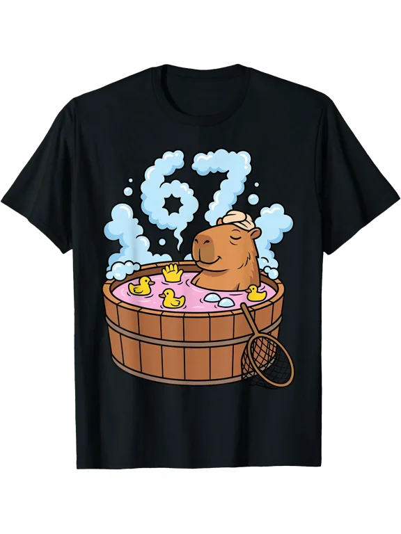 Capybara Bath Tub 67 Relaxed Animal T-Shirt