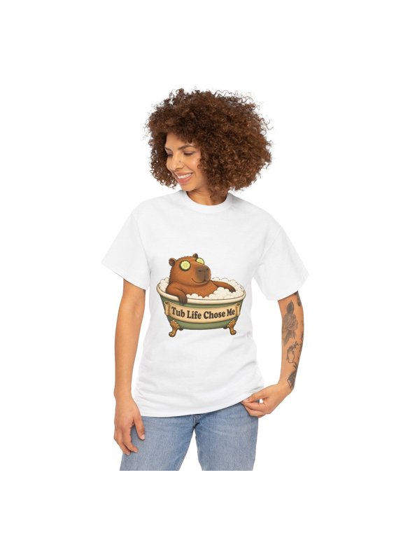 Capybara Bathtub Spa Cute Animal Cozy Relaxation T-Shirt