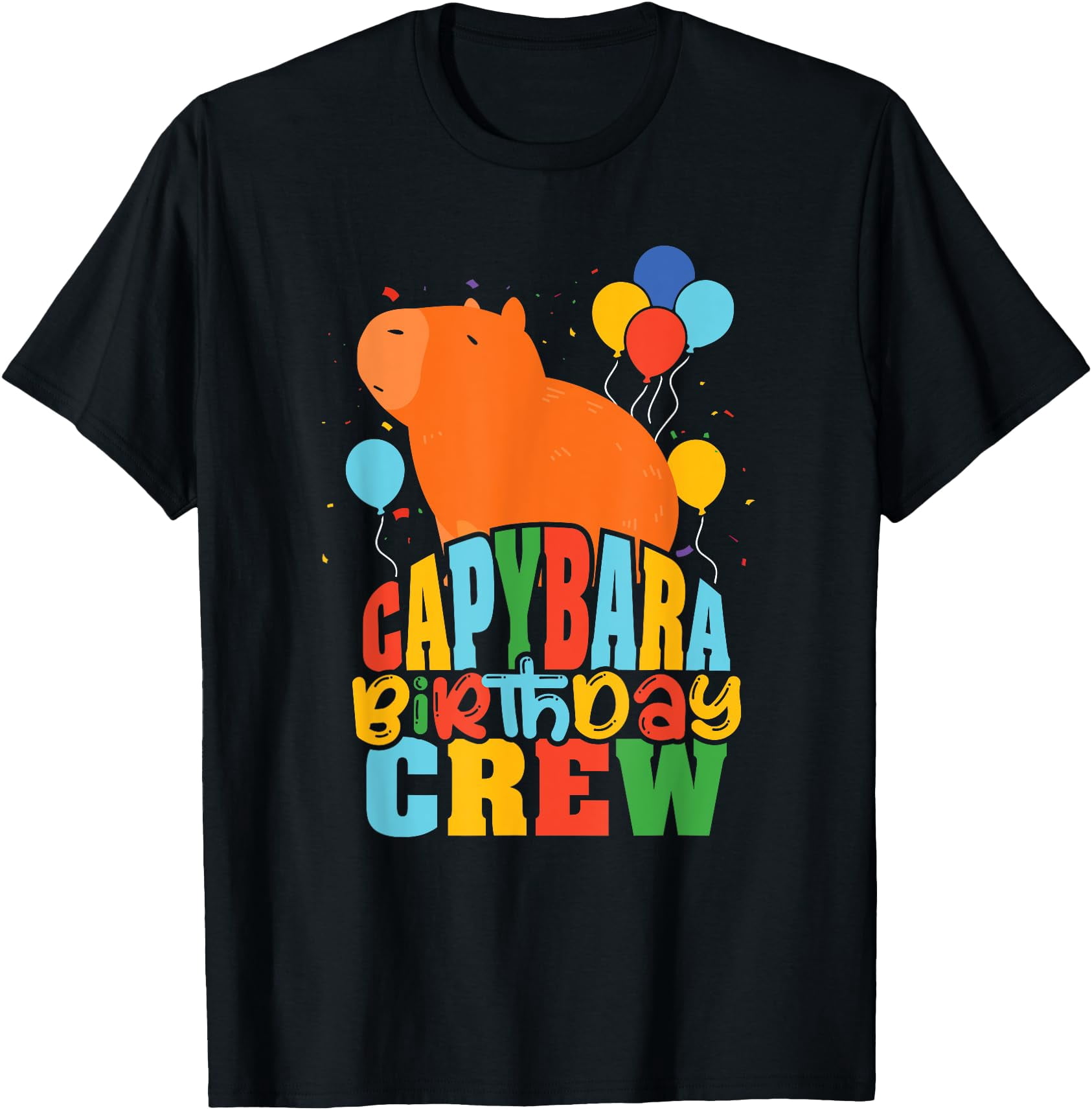Capybara Birthday Crew Rodent Capybaras Lover Animal T-Shirt - Walmart.com