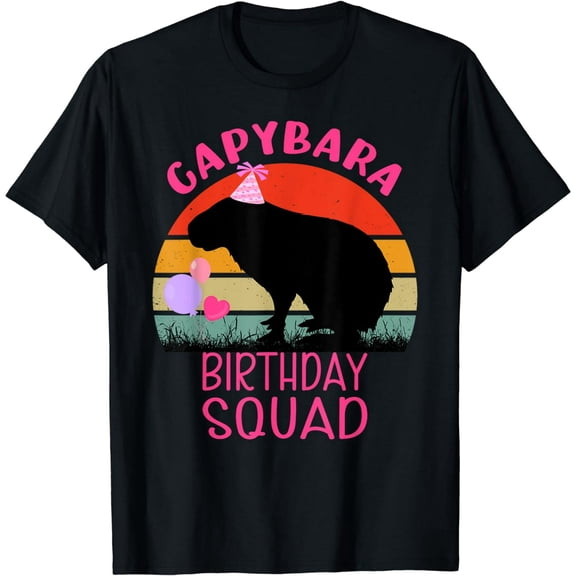 Capybara Birthday Squad Gifts for Women T-Shirt