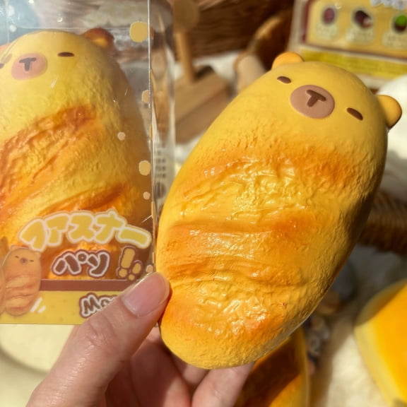 Capybara Bread Slow Rising Squishy, Anti Stress Ball for Adults, ASMR Sensory Fidget Squeeze Ball for Office Desk & Anxiety Relief
