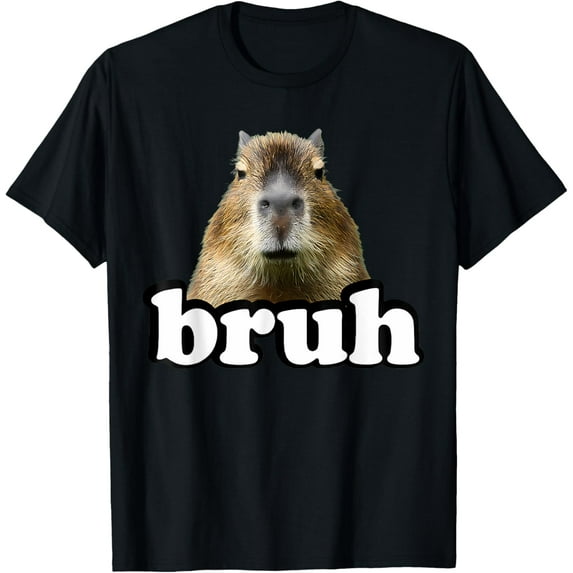 Capybara Bruh Funny Graphic Tee For Men Women Funny Capybara T-Shirt