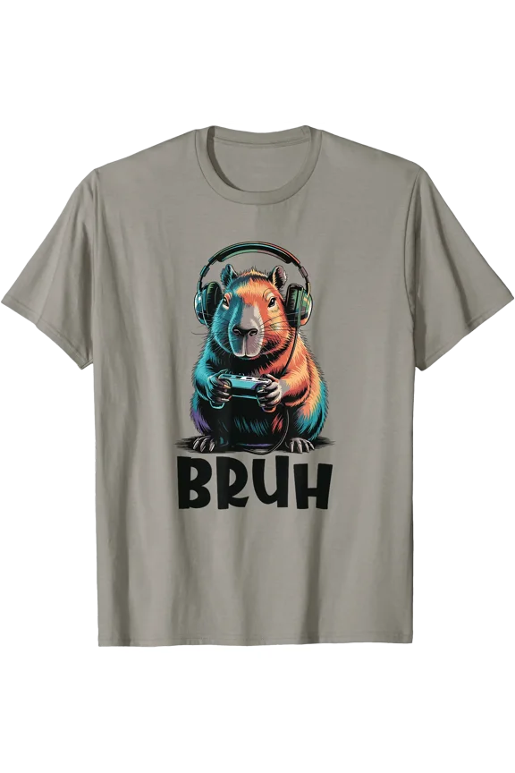 Capybara Bruh Video Games Boys T-Shirt