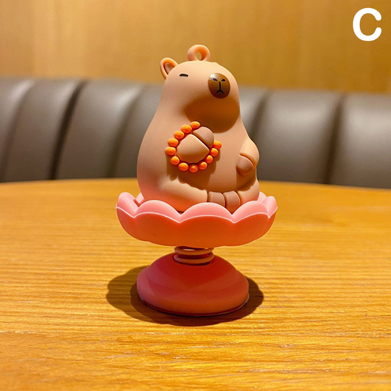 Figurine Capybara Qui Danse à énergie Solaire - Décoration Tableau De Bord Voiture - Ornement Animé Pour Intérieur Auto, Bureau, Salon - 12