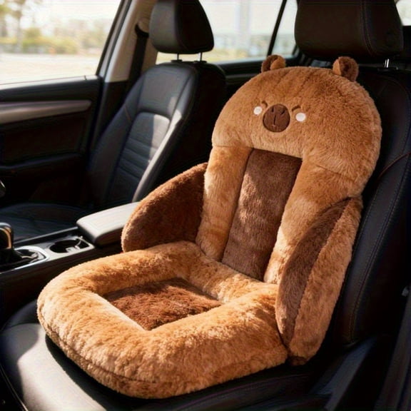 Capybara Car Seat Back Cushion/Backrest, Cartoon Plush Seat Cushion/Backrest For Gaming Chair, Suitable For Office, Bedroom, And Car Seats.
