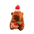 thumbnail image 1 of Capybara Charistmas Santa Hat Plush Toy, 4.72Inch Cute Soft Mini Stuffed Animals Plush, Christmas Birthday Gifts & Decorations, 1 of 5
