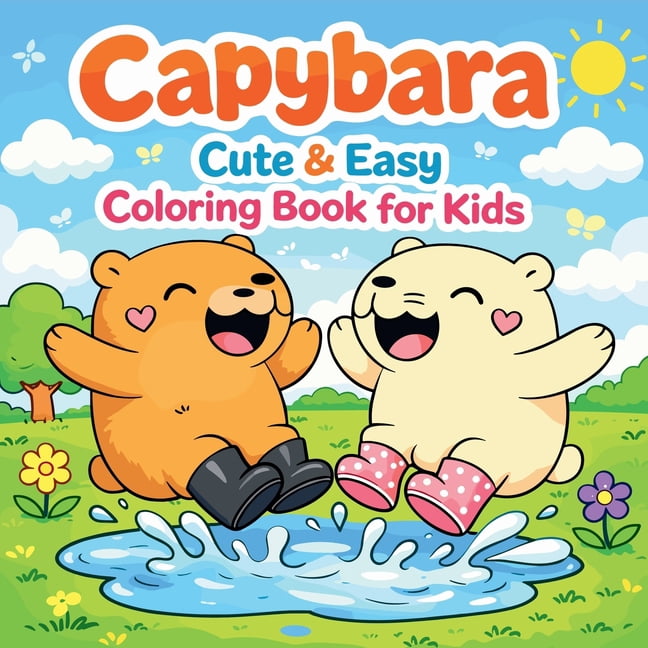 Capybara - Cute & Easy Coloring Book for Kids, (Paperback)