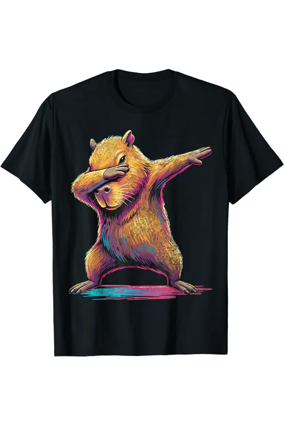 Capybara Dabbing Animal Capybaras Lover T-Shirt, Unisex T-Shirt