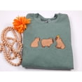 thumbnail image 1 of Capybara Embroidered Sweatshirt, Unique Animal Lover Pullover, Zoo Traveler Gift Idea, Cute Cottagecore Apparel, Funny Wildlife Crewneck, 1 of 4