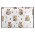thumbnail image 1 of Capybara Flower Pattern Memory Foam Area Rug 60"x39" Non Slip, Absorbent, Fade Proof for Living Room, Bedroom, Office, 1 of 7