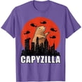 thumbnail image 1 of Capybara Funny Rodent Capyzilla Funny Unisex T-Shirt for Men Women Kids Toddler,Violet Color,Size M, 1 of 5