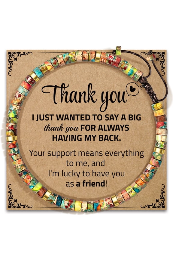 Thank You Gifts for Women - Natural King Stone Bracelet Appreciation Gifts for Mom Loved Friends Couples Coworkers Boss Teacher Staff Employee