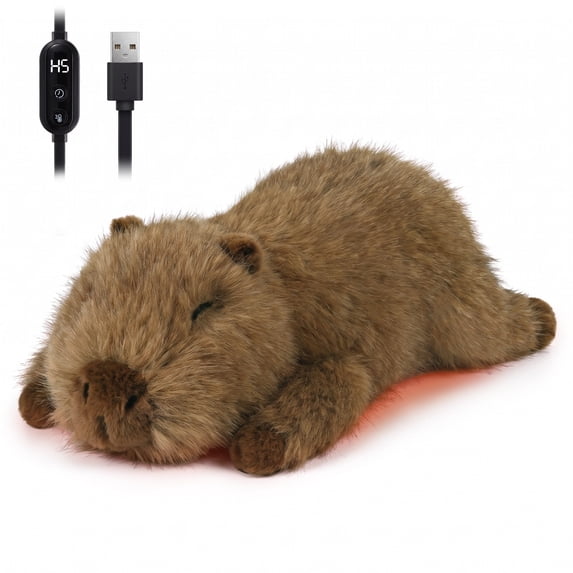 Capybara Heating Pad for Period Cramps Menstrual Pain Relief, Portable Electric Heat Pads USB Powered, Cute Stuff Capybara Plush Heated Stuffed Animals Gift, Gifts for Women Teen Girls Birthday