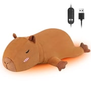 Capybara Plush Heating Pad for Period Cramps & Menstrual Pain Relief, Portable Electric USB Powered Heat Pads, Capybara Heated Stuffed Animal for Teen Girls Wom