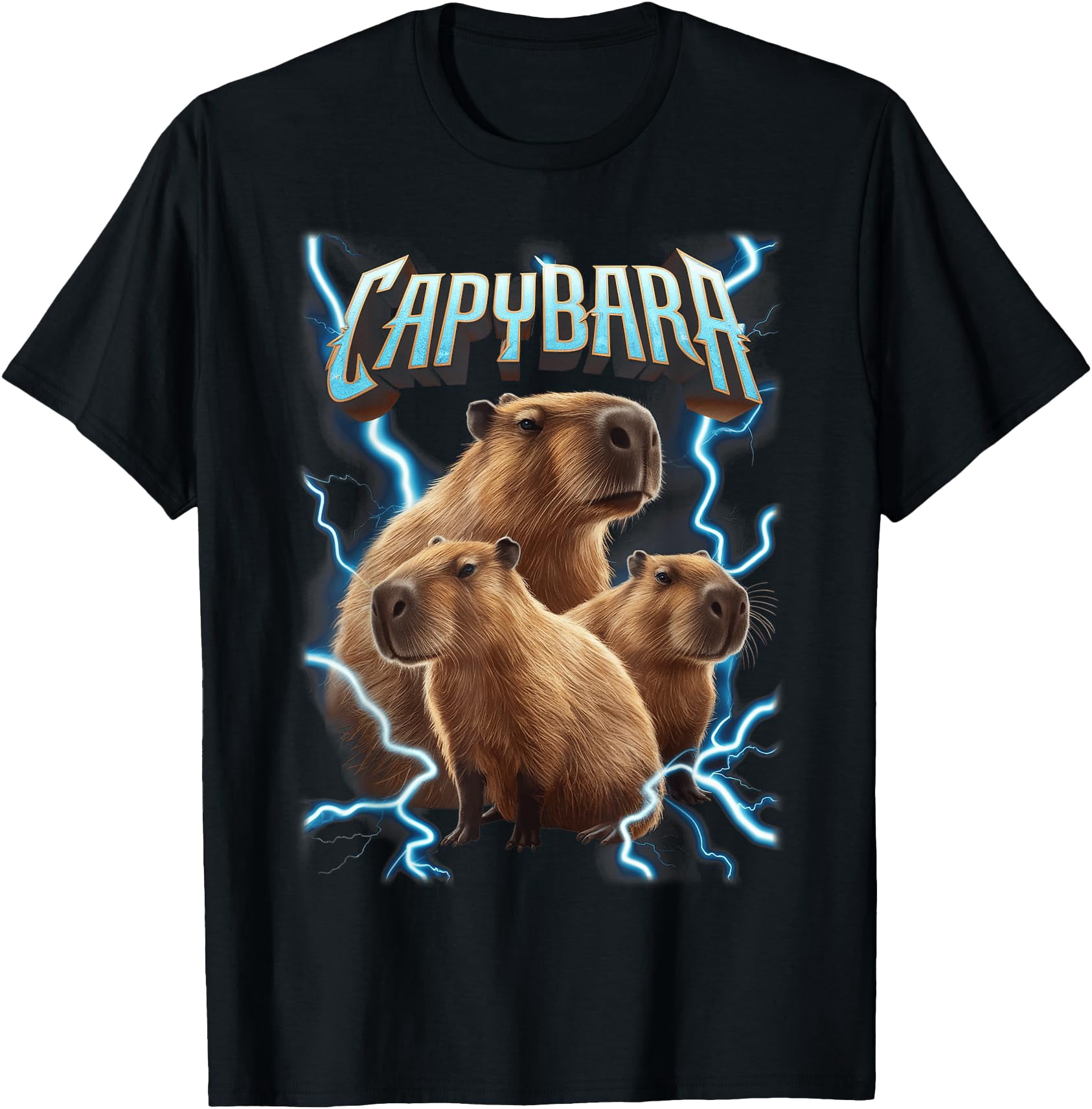 Capybara Heavy Metal Christmas T-Shirt - Walmart.com