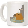 thumbnail image 1 of Capybara Hot Spring White 11 Ounce Ceramic Coffee Mug, 1 of 1