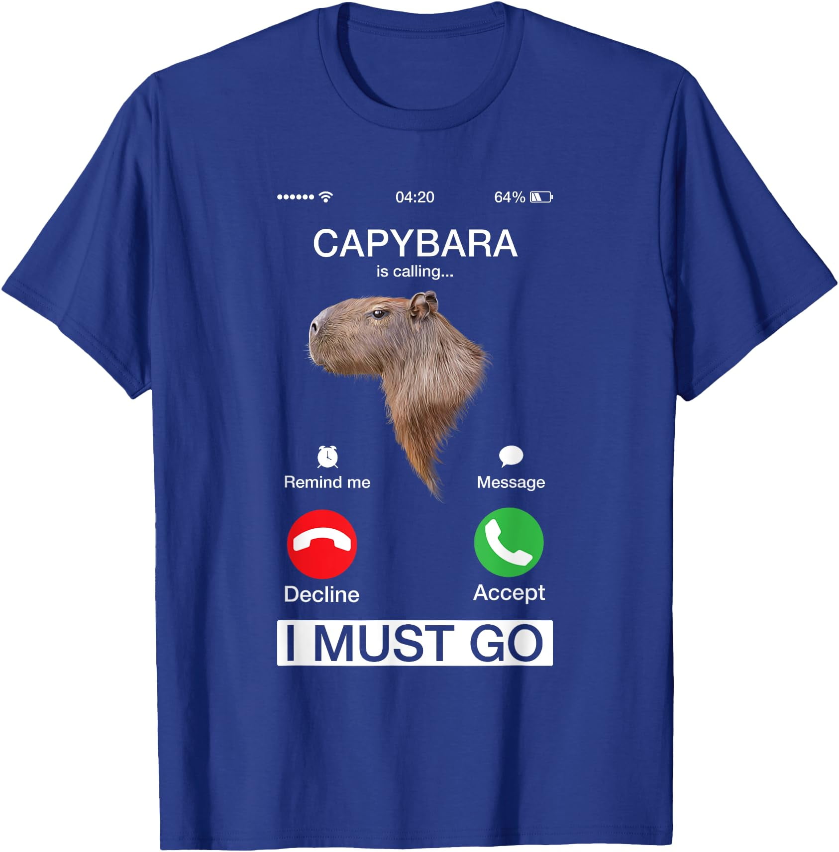 Capybara Is Calling Funny Rodent Animal Lover Humor Softstyle Unisex T