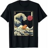Capybara Japanese Kanagawa Wave Funny Surf Animal T-Shirt - Walmart.com