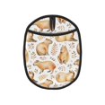 Capybara Leaf Print Pot Holders for Kitchen Heat Resistant Oven Mitts