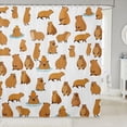 Capybara Lover Fabric Shower Curtain Capybara Bathroom Shower Curtains ...