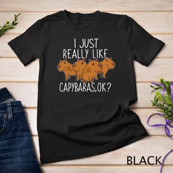 Capybara Lover Funny Kids Women Cute Capybara T-Shirt Unisex S-5XL Hot Trending Shirt, Vintage Birthday Gift