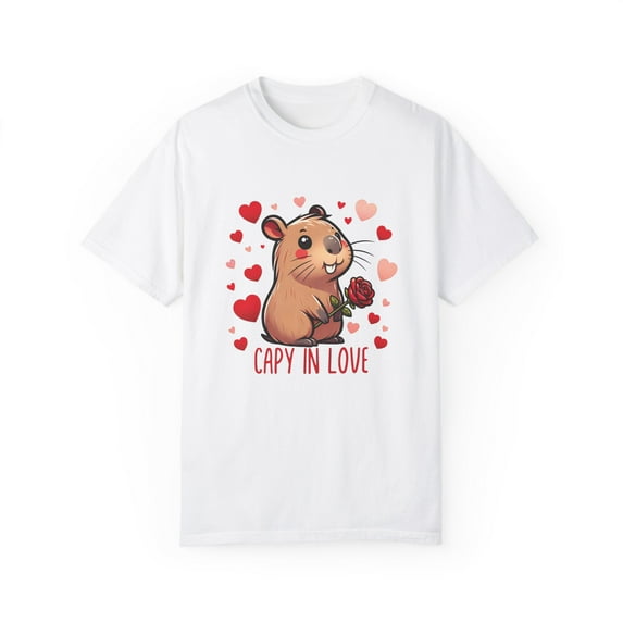 Capybara Lovers Tee, Cute Capybara Comfort Colors Valentine Shirt