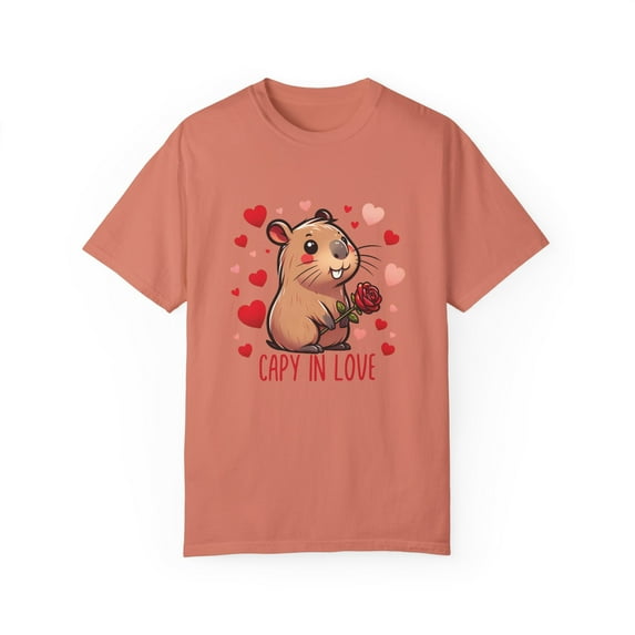 Capybara Lovers Tee, Cute Capybara Comfort Colors Valentine Shirt