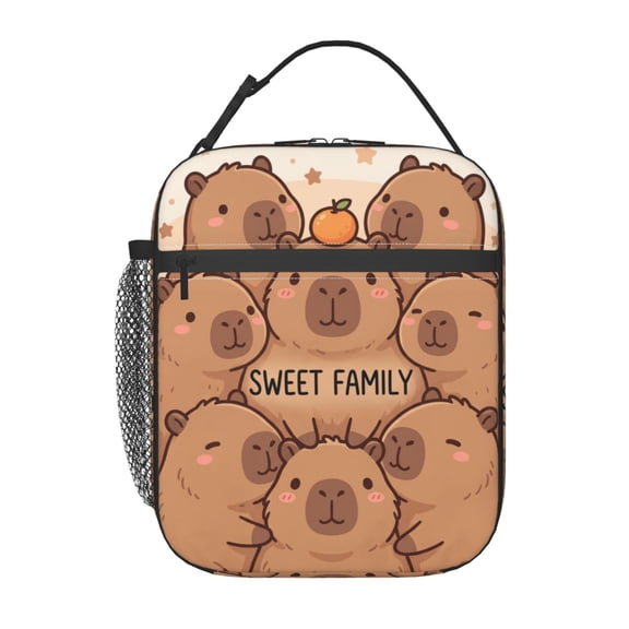 Capybara Lunch Bag Lunch Box For Women Men, Reusable Insulated Lunch Tote Bag, Thermal Cooler Sack Food Handbags High Capacity For Office Work Travel Picnic