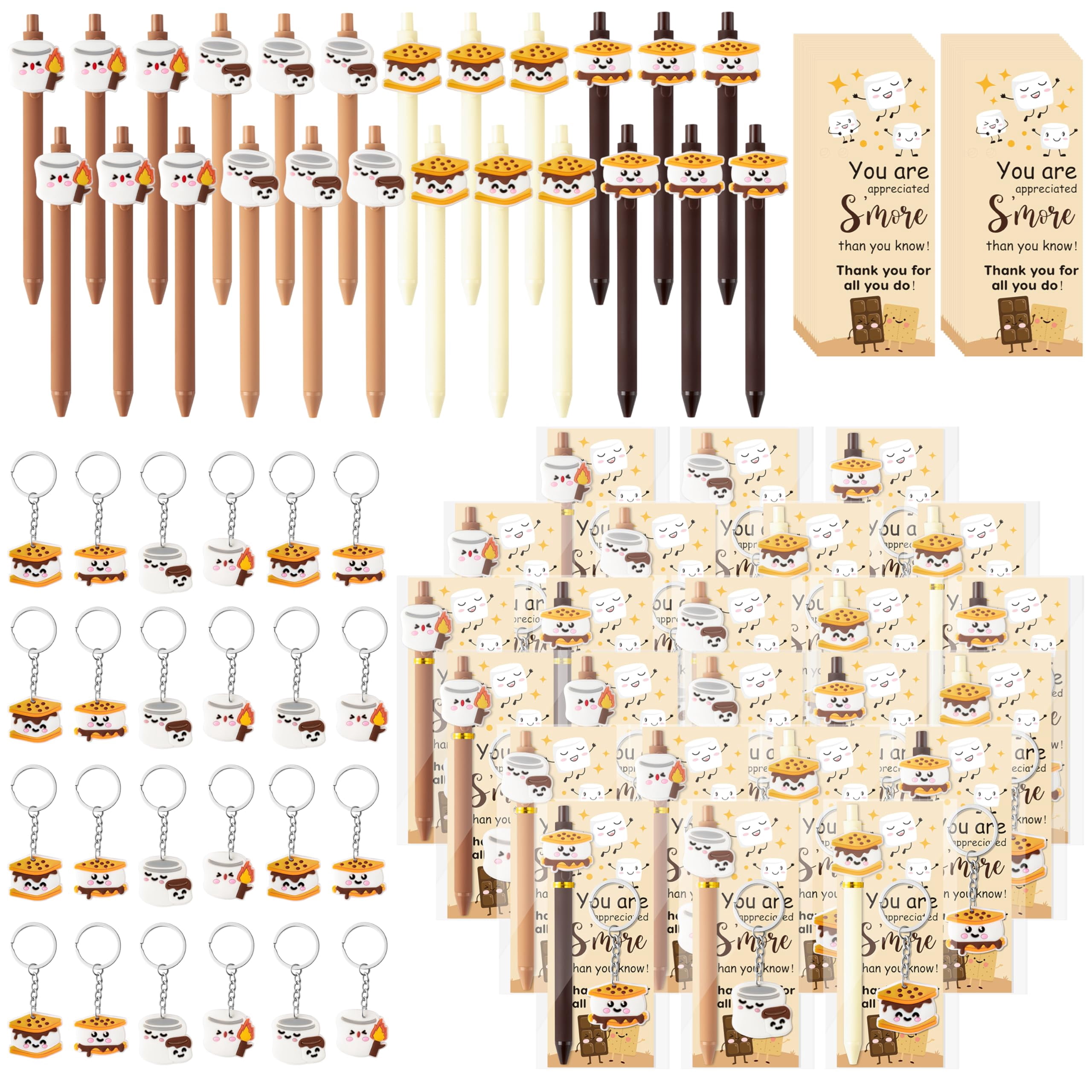 Capybara Motivational Gifts Bulk - 12 Set Capybara Ballpoint Pens Keychains Bookmarks, Funny Classroom Rewards Student Teacher Employees Coworker Appreciation Gifts Inspirational Party Favors