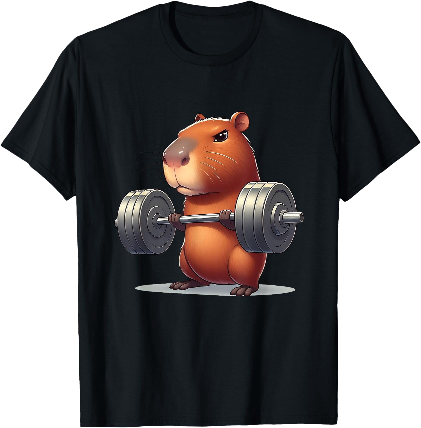 Capybara Muscle Building Fitness Capybara Weight Lifting T-Shirt ...