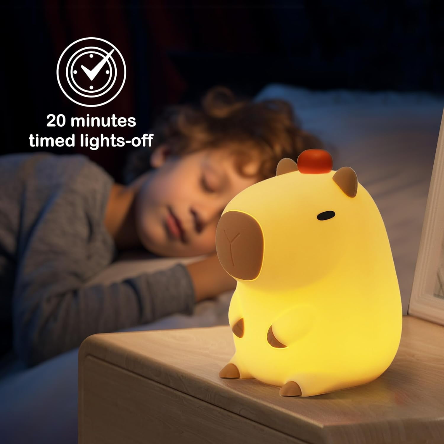 Strawberry Silicone LED Night Light USB Rechargeable Sleep Lamp Cute Nightlights Bedroom Lamp For Baby Girl'S Gift,one-size