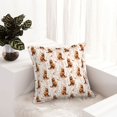 Capybara Orange Leaf Leather Throw Pillow Covers, Pillow Covers